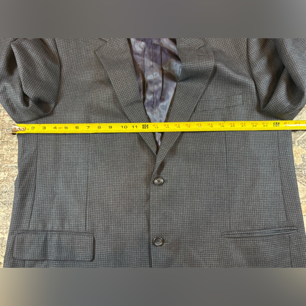 Men’s‎ Joseph & Feiss Houndstooth 100% Wool Sport Coat Blazer Size 46 R - Picture 7 of 9